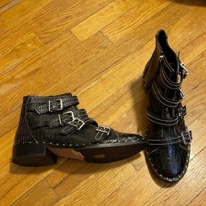 SCHUTZ black stud boots